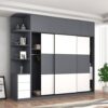 Tủ Quần Áo 3 Cánh Lùa Màu Ghi Trắng - TQAVP24
