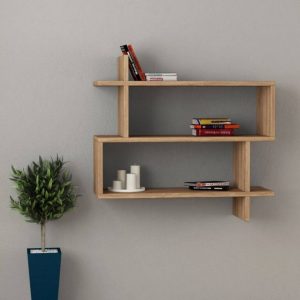 Kệ Trang Trí 2 Tầng Hình Chữ Nhật Nổi - KTTVP12