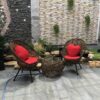 Bàn Ghế Cafe Sân Vườn Nhựa Giả Mây - BGCVP05