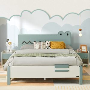 Giường Ngủ Gỗ Sồi Hình Cá Sấu Cho Bé - GNVP22