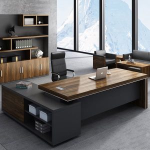 Bàn giám đốc chữ L chân bệt giá rẻ