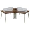 Module Bàn Làm Việc 3 Người Vách Ngăn Bằng Tôn - BLVVP52