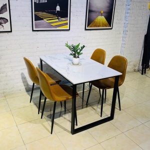 Bộ Bàn Ăn 4 Ghế TALIA Mặt Đá Cao Cấp - BGAVP11