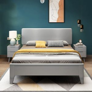 Giường Ngủ Chân Cao Màu Xám 2m2 - GNVP02