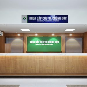 Quầy Lễ Tân Bệnh Viện 1m8 Dạng Thẳng – QLTVP35