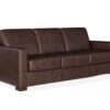 Sofa Da Bò Thật 3 Chỗ Màu Nâu Tối - SDVP05