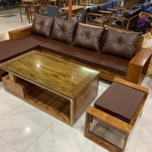 Sofa gỗ hương xám thiết kế hộp