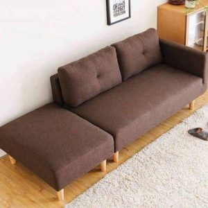 Sofa nỉ màu nâu