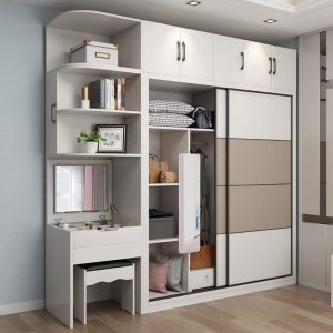 Tủ Quần Áo 2 Cánh Lùa Liền Bàn Trang Điểm - TQAVP27