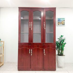 Tủ Tài Liệu Gỗ MDF 3 Cánh Kính - THSGVP12