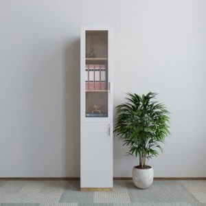 Tủ Tài Liệu Gỗ 1 Cột Cánh Kính - THSGVP04